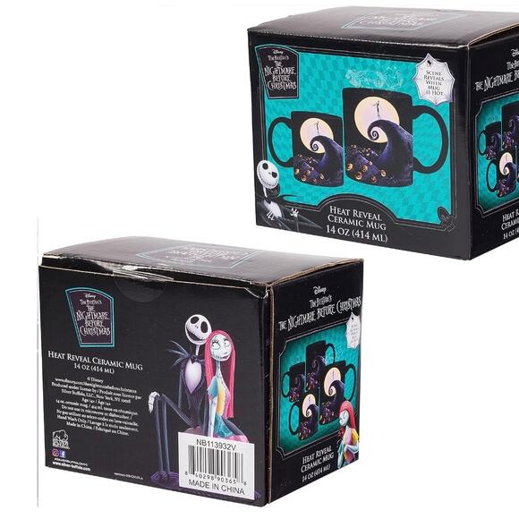 Disney Tim Burton Heat Reveal Coffee Mug The Nightmare Before Christmas New - Picture 7 of 7